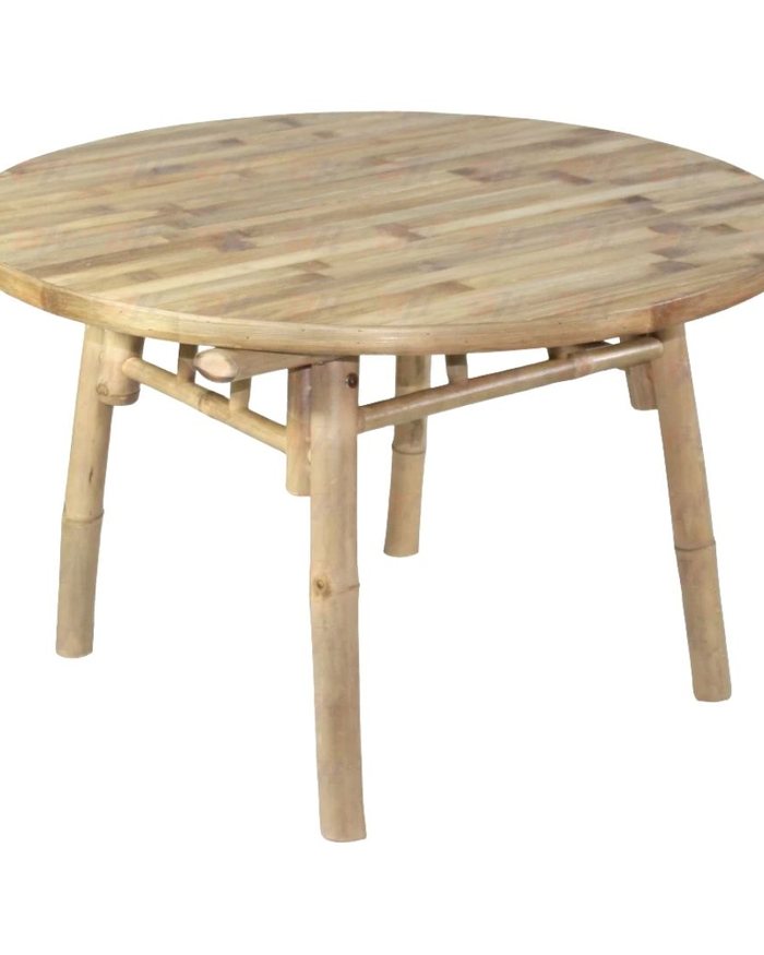 Table ronde bambou