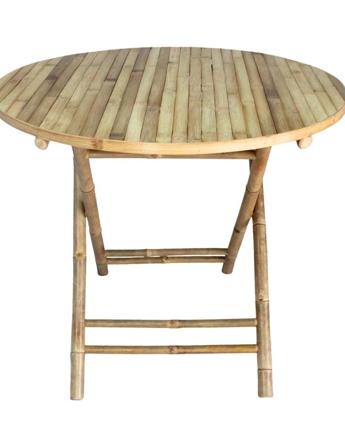 Table ronde bambou
