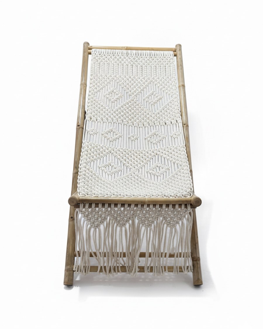 Chaise relax macramé